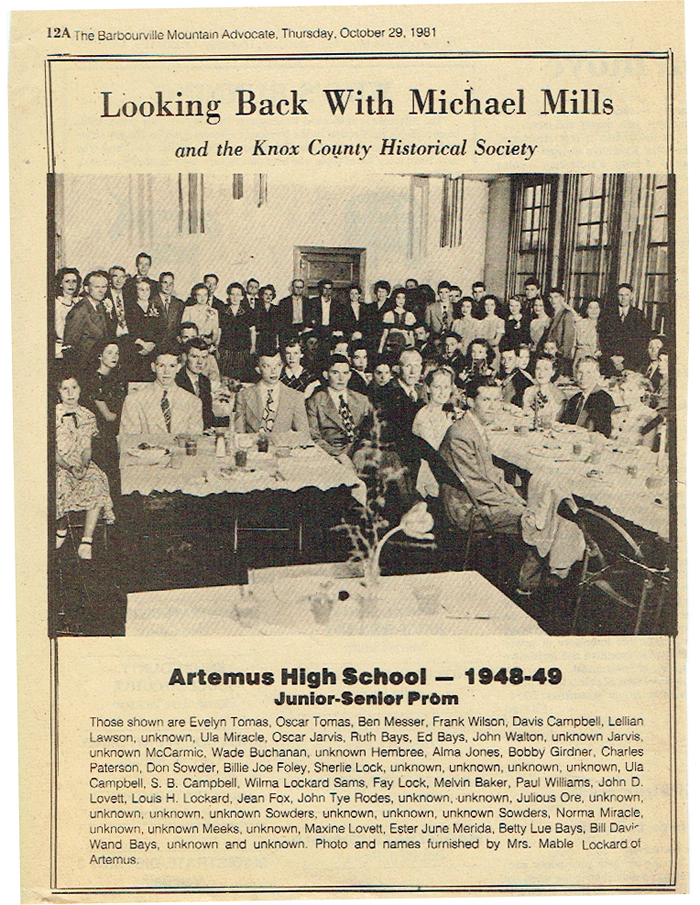 Artemus High School 1948 49